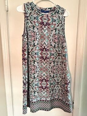 Apt. 9 Sleeveless Paisley Shift Dress with Pockets - Size M